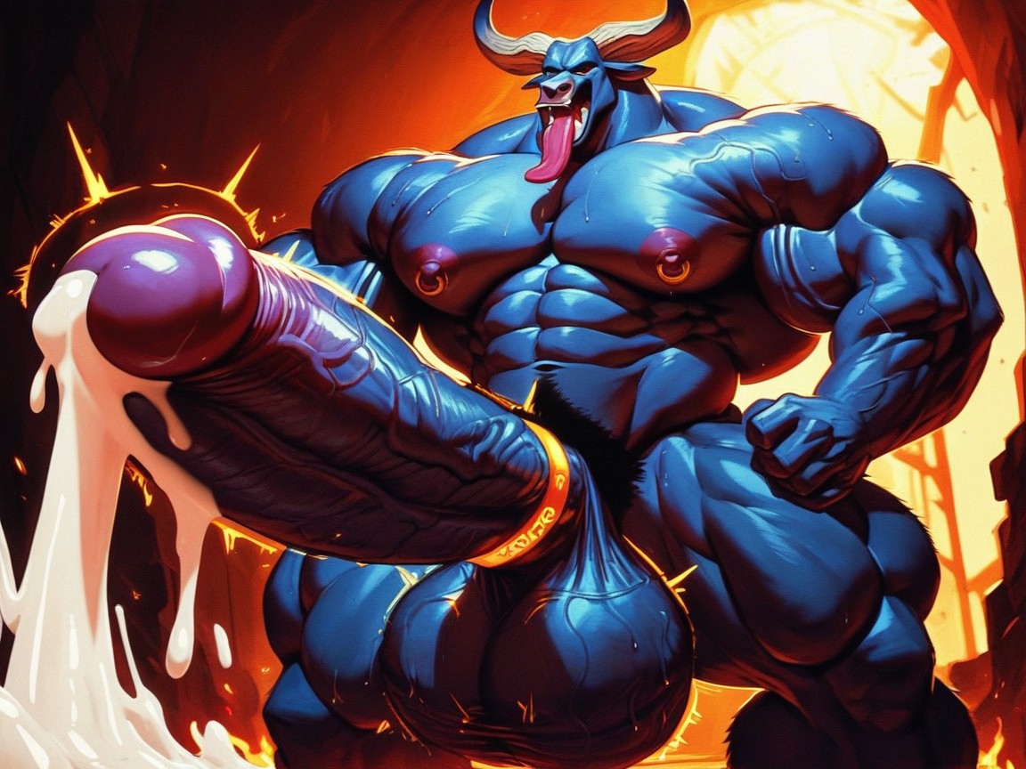 Massive Throbbing Veiny Cock, 2 People, Impossibly Massive Penis AI Porn