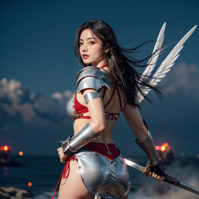 Fit Body, Armor Skirt Cover Buttocks, Fishnet Sleeves AI國產黃片
