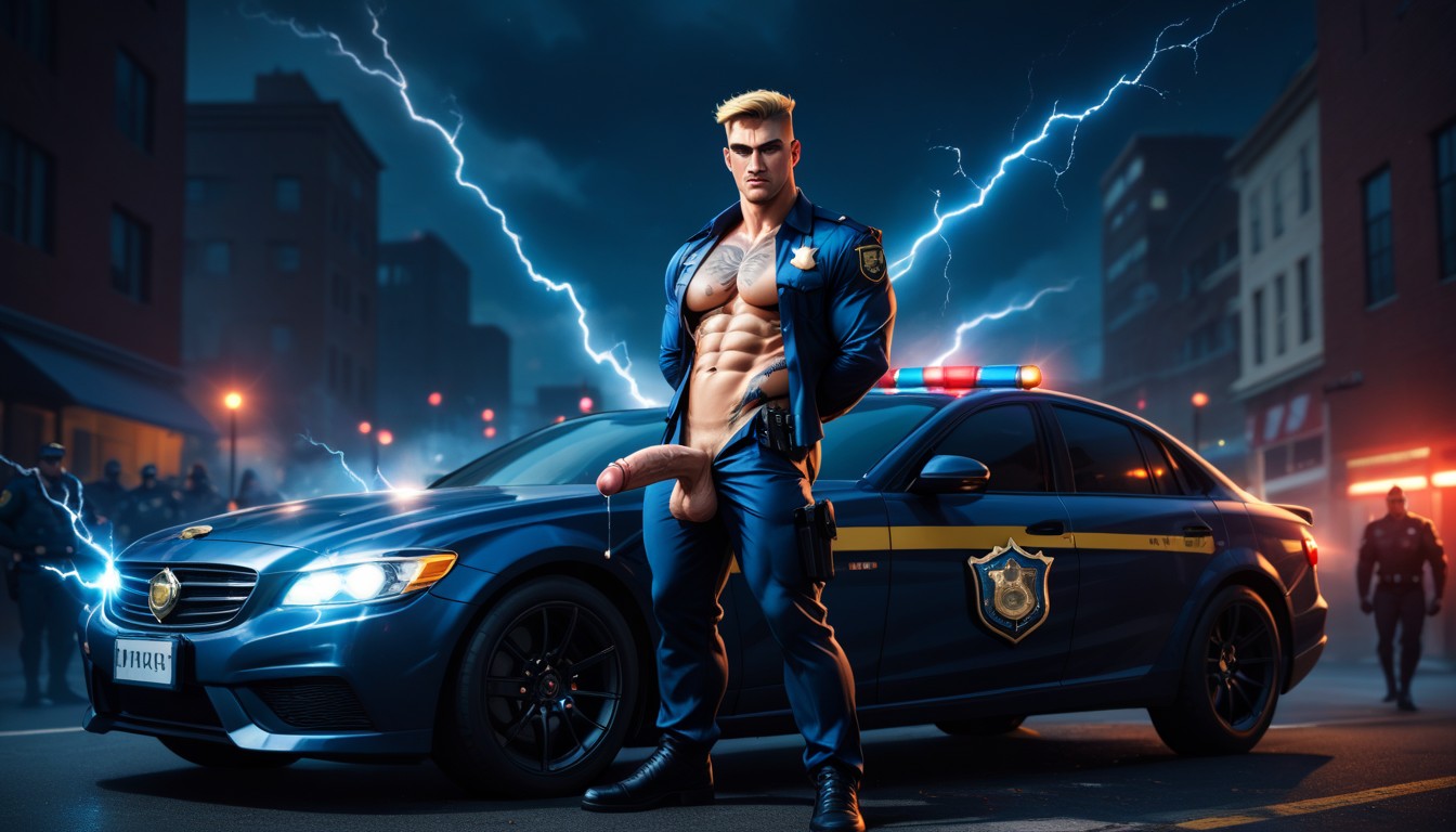 Sparks In Eyes, No Underwear, Blonde Hair AI Gay Porn