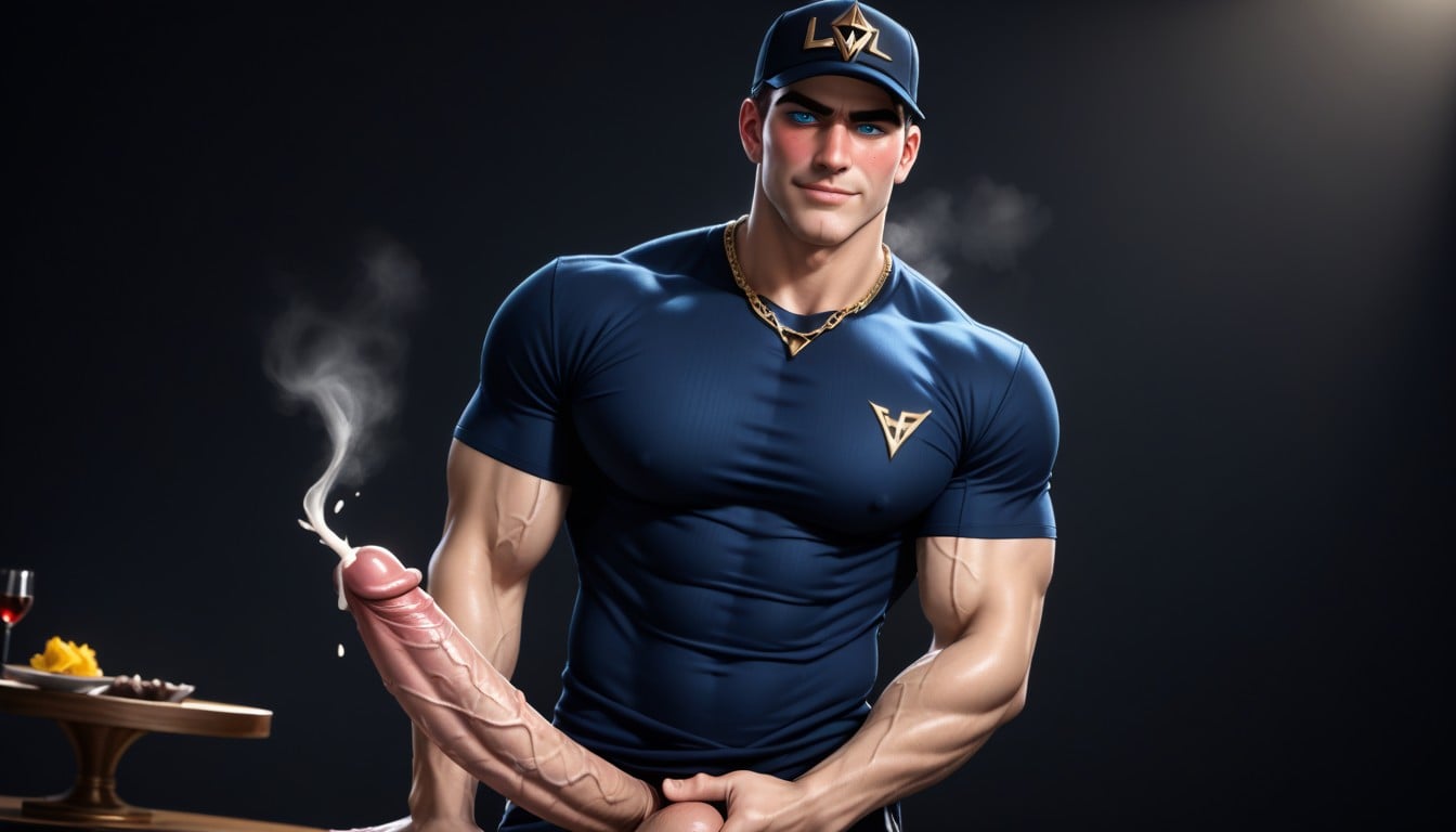 Horny, Pecs, Blue Eyes AI Gay Porn