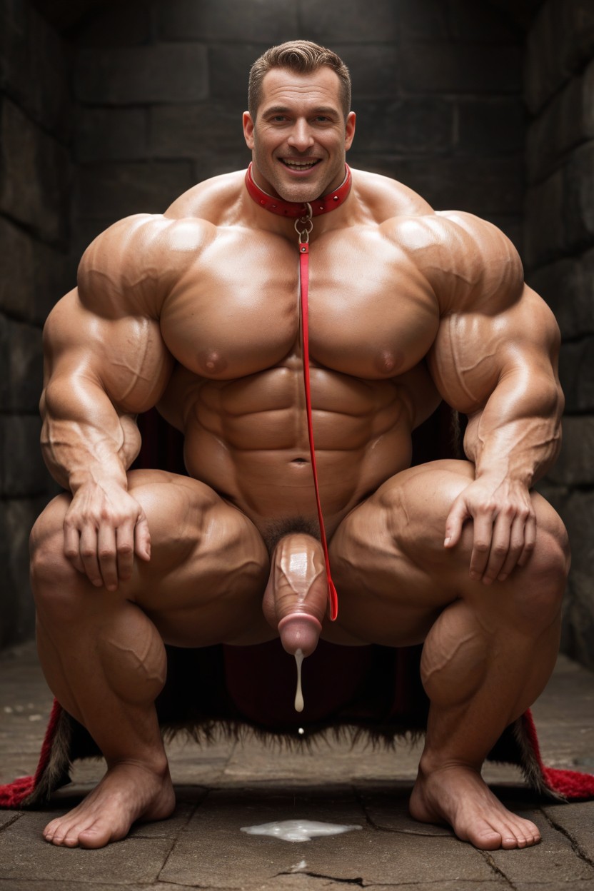 30+, Squatting, Visible Veins AI Gay Porn