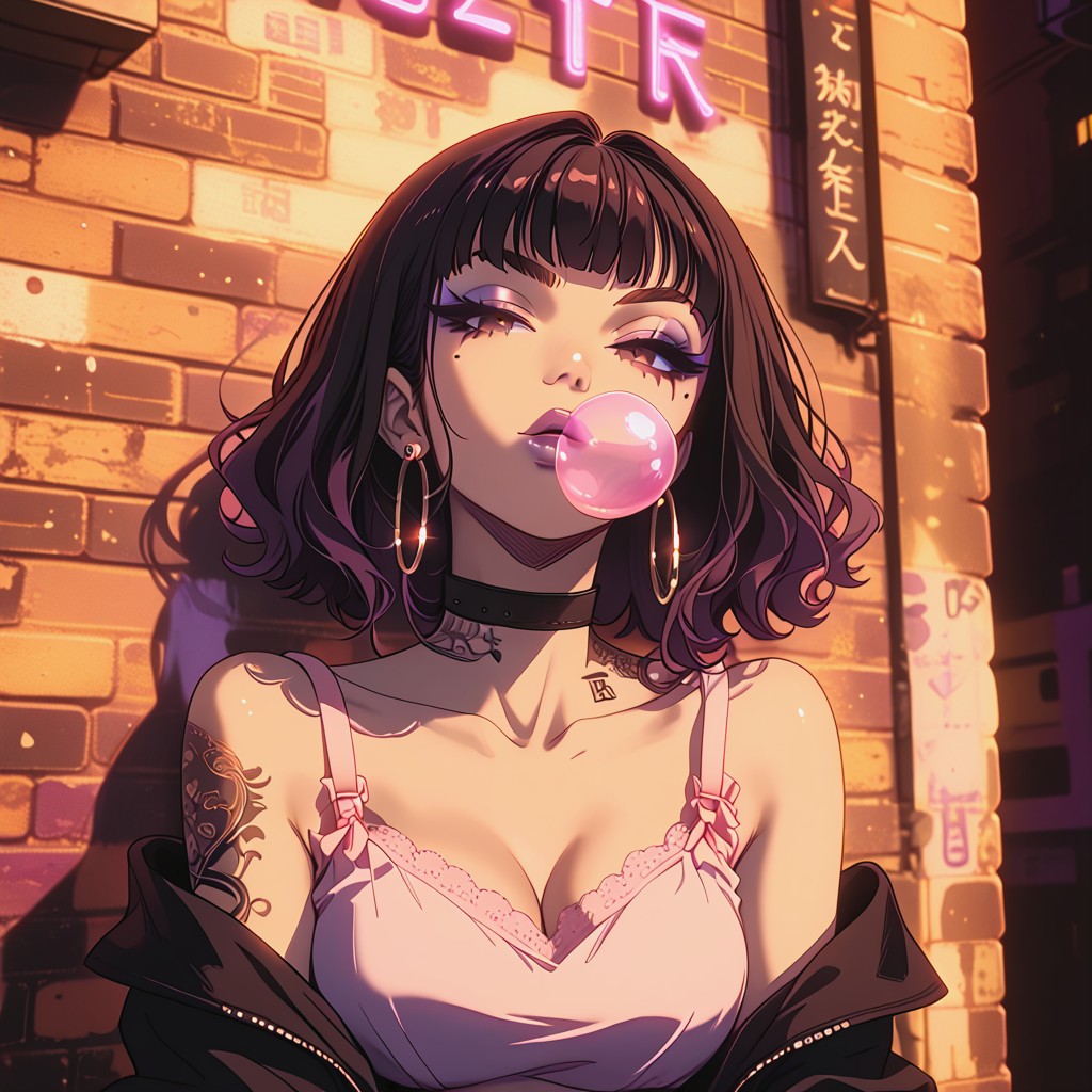 Red Brick Wall, City, Elbows Back Hentai IA
