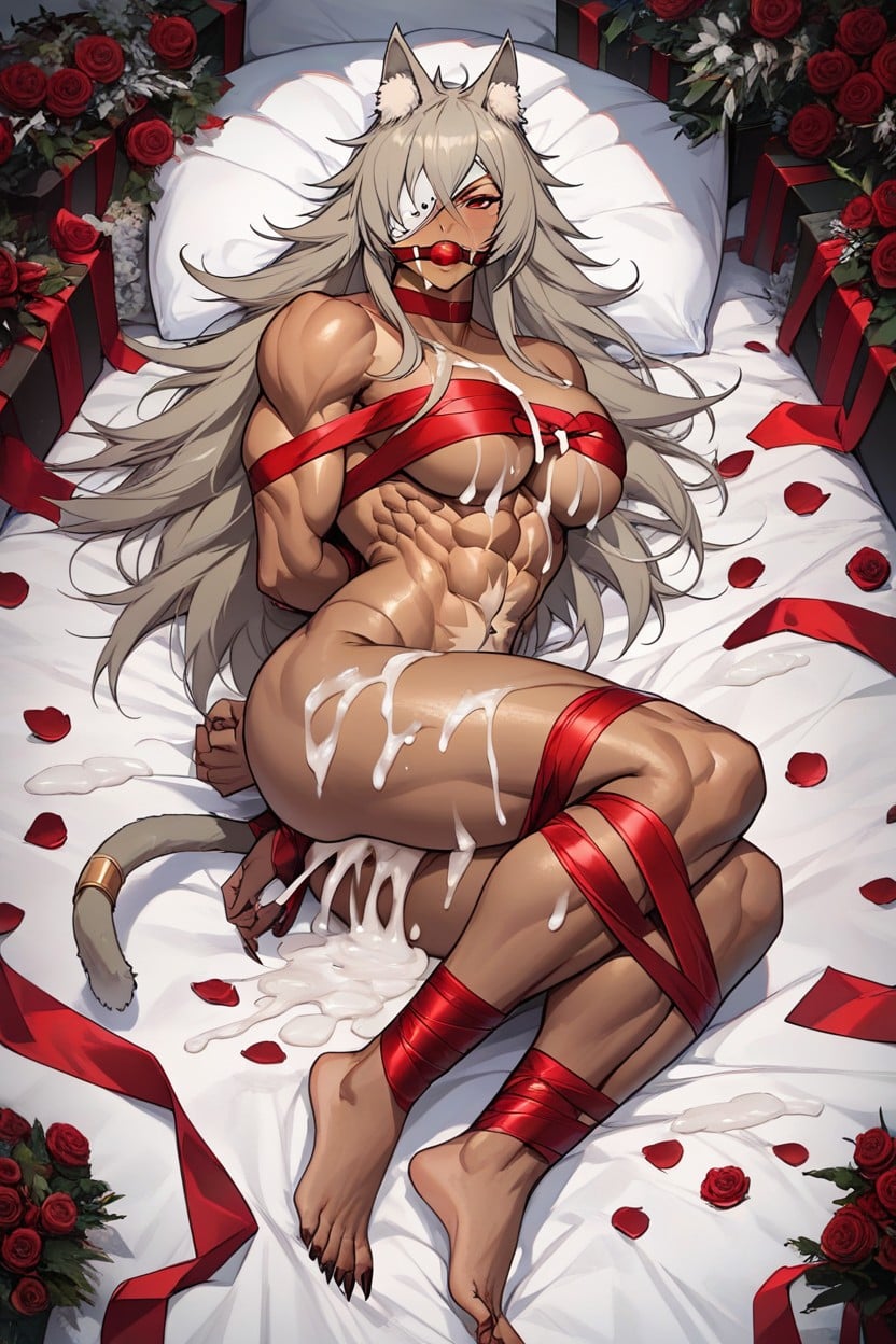 Naked, Long Sharp Toenails, Very Muscular Female Hentai AI Porn
