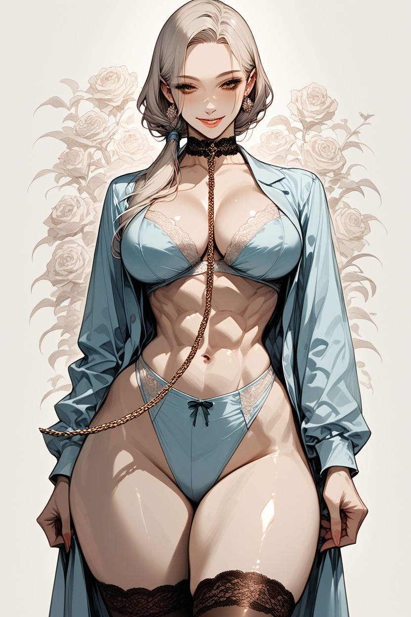 Super Extra-long Legs, Lace, Detailed The Face AI Porn