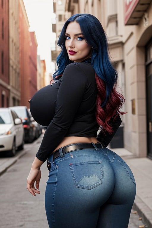 Extremely Muscular Abs, Extremely Muscular Tights, Hyper Gigantic Butt AI Porn