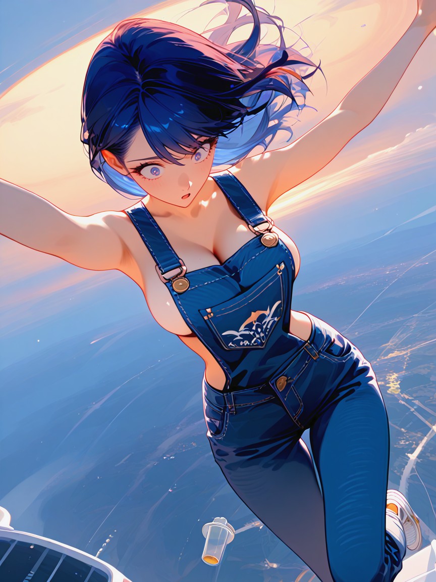 Long Windy Hair, 18+, Cleavage Hentai IA