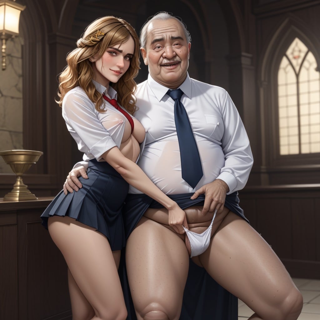 High Resolution, Pecho Inferior Visible, Fat Ugly Old Man Groping Her Porno IA