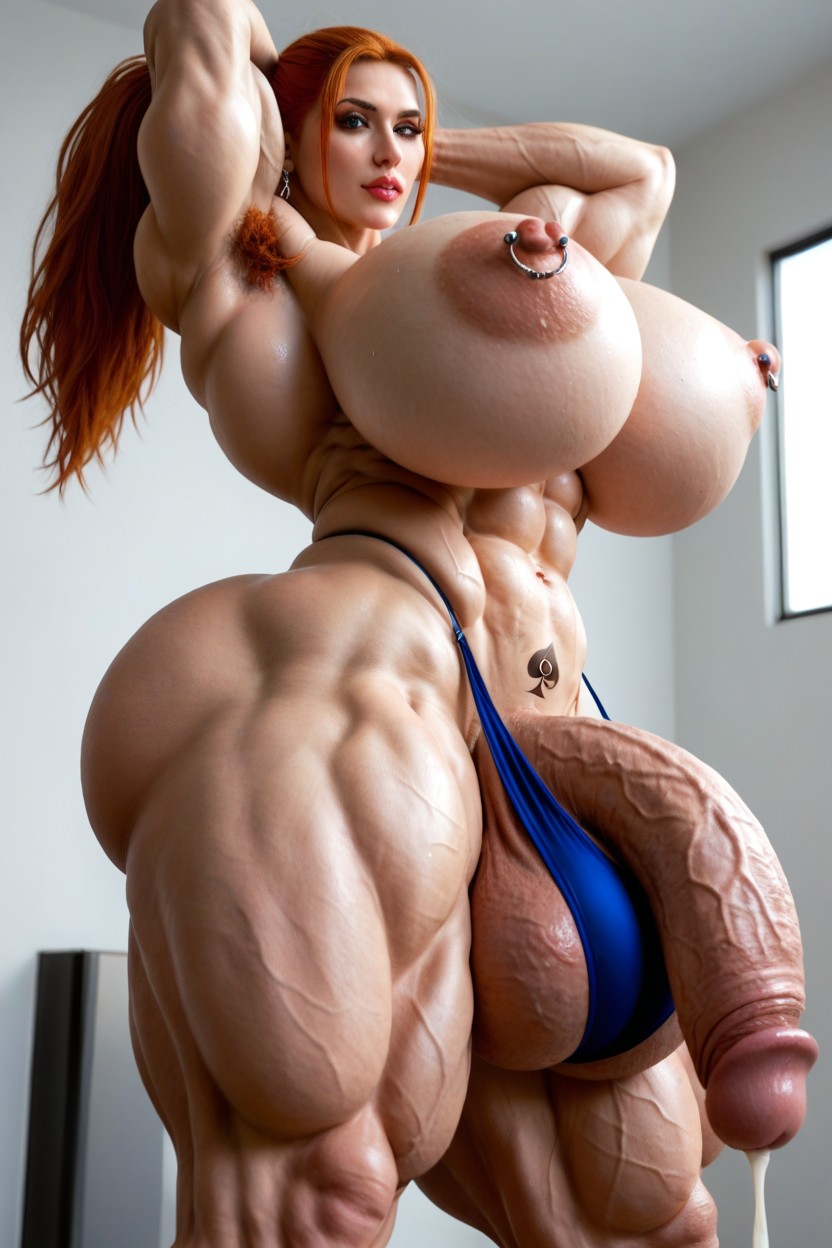 Massive Muscles, Ojos Azules, Traje De Látex Porno shemale IA
