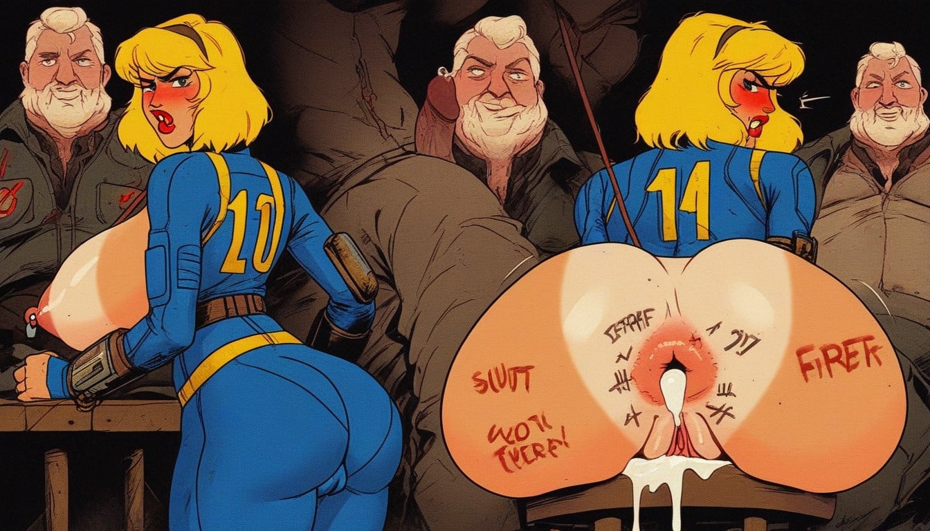 Fallout Bodysuit, Huge Nipples, Múltiples Vistas Porno IA