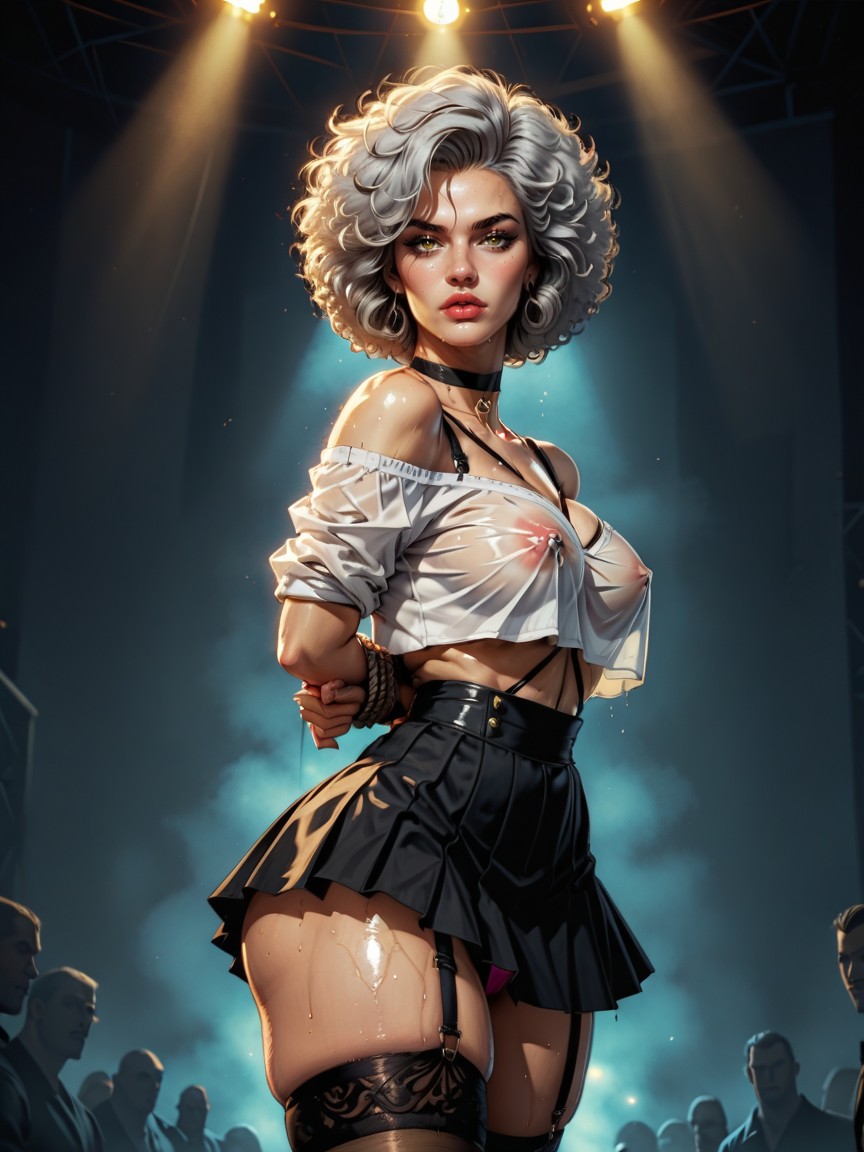 Skinny, Messy Hair, Hdr AI Porn