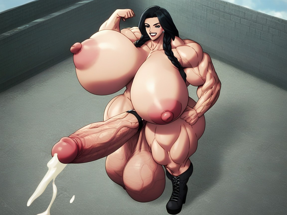 Extremely Long Cock, Confident, Thick Cock Shemale AI Porn