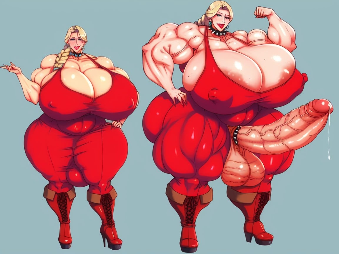 Hypermuscle, Gigantic Breast, Sexy Lips Shemale AI Porn