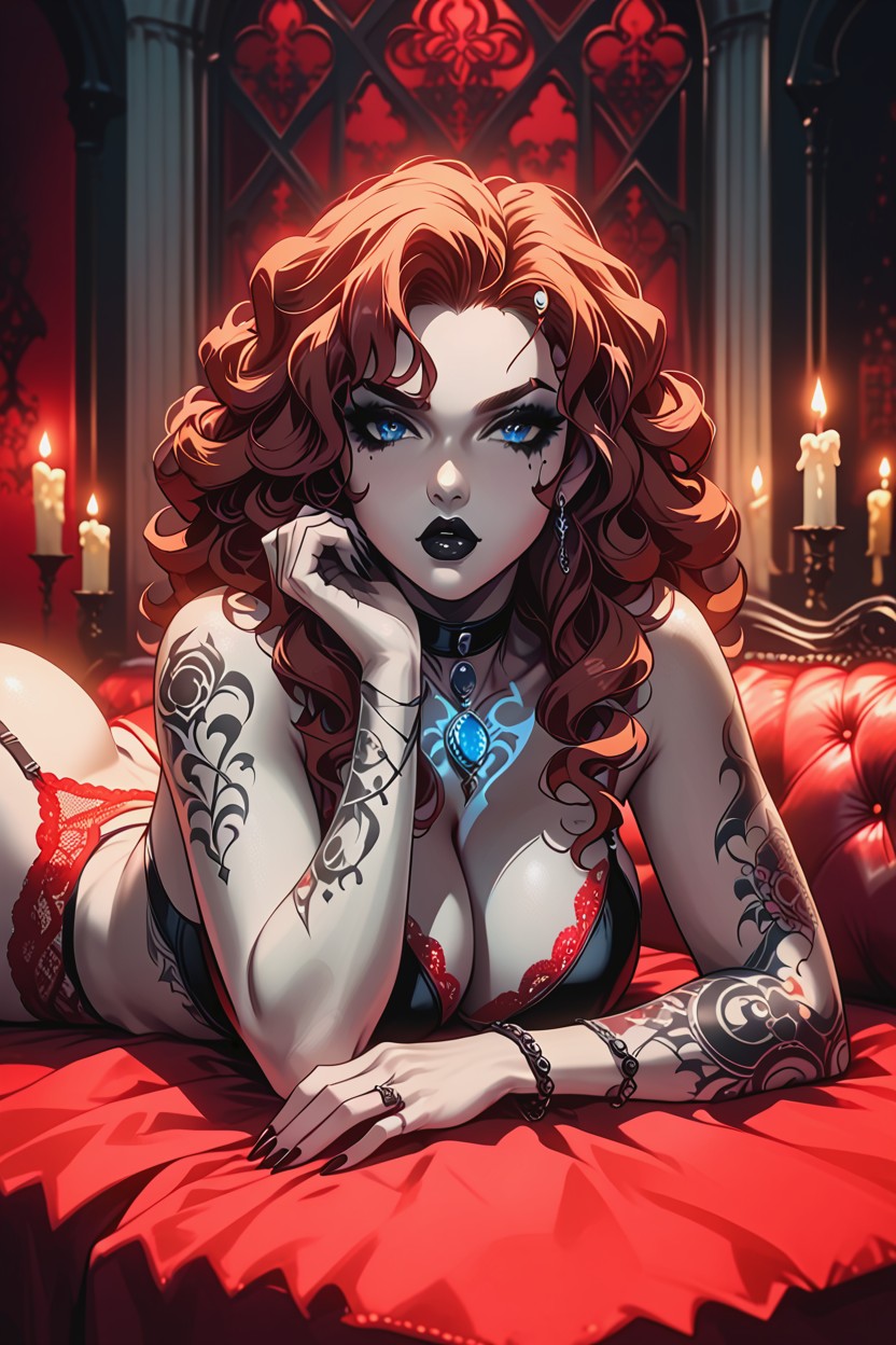 Warm Skin, Cinematic Lighting, Tattoos Hentai AI Porn