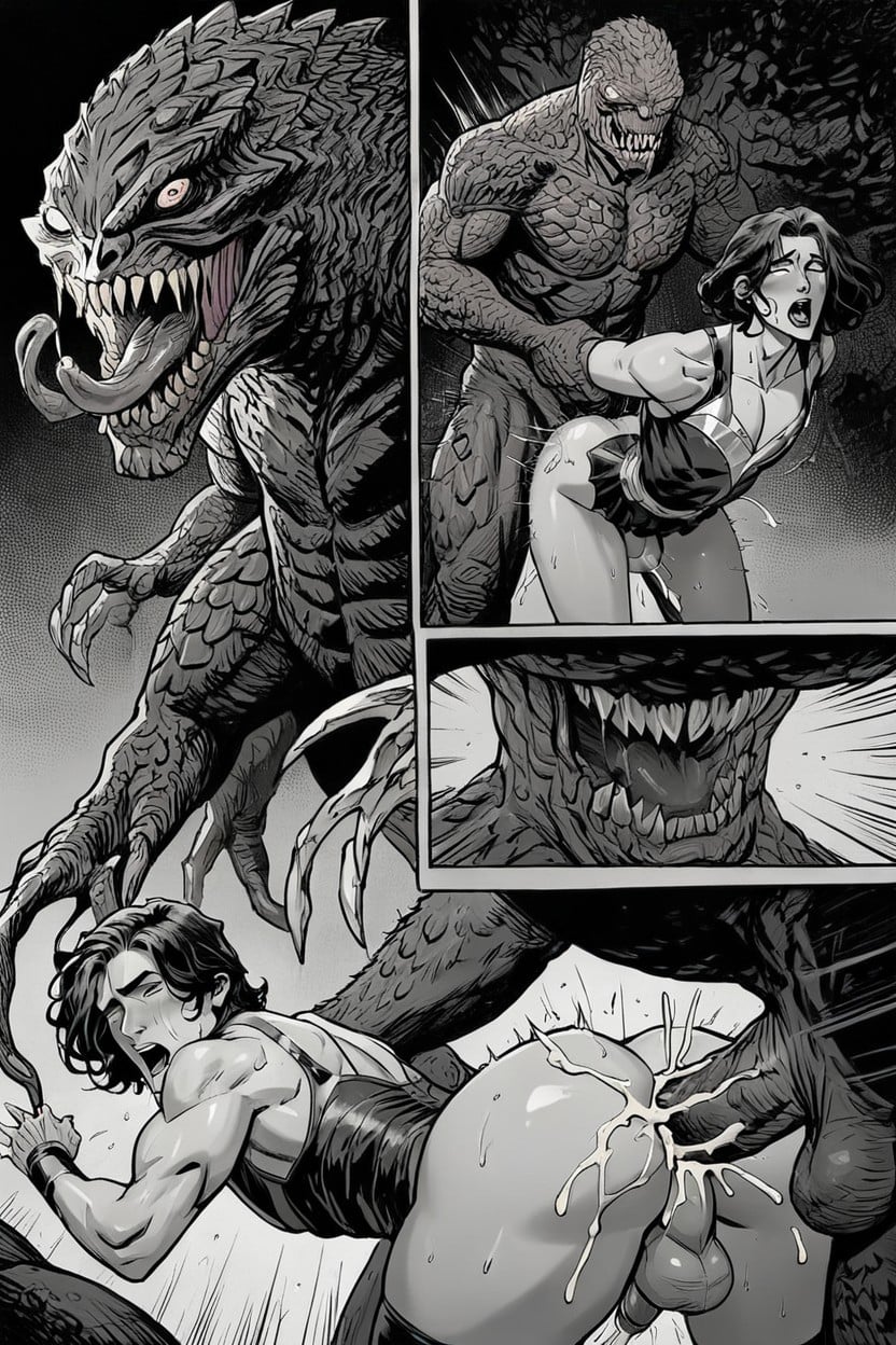 Huge Monster, Moaning, Sexy Man AI Gay Porn