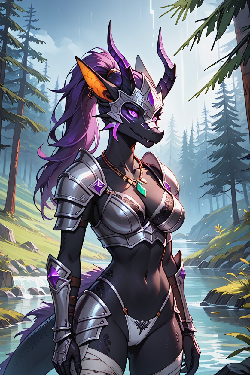 Shadows, Tongue, Large Breast Furry AI Porn