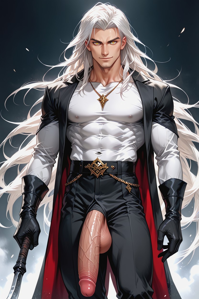 Pale, Pants, Hair AI Gay Porn