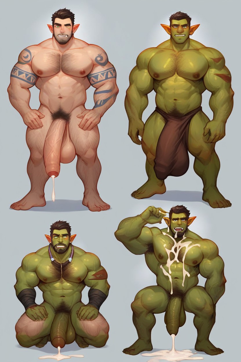 Veins On Body, Getting Tribe Tattooed, Muscle Growth AI Gay Porn