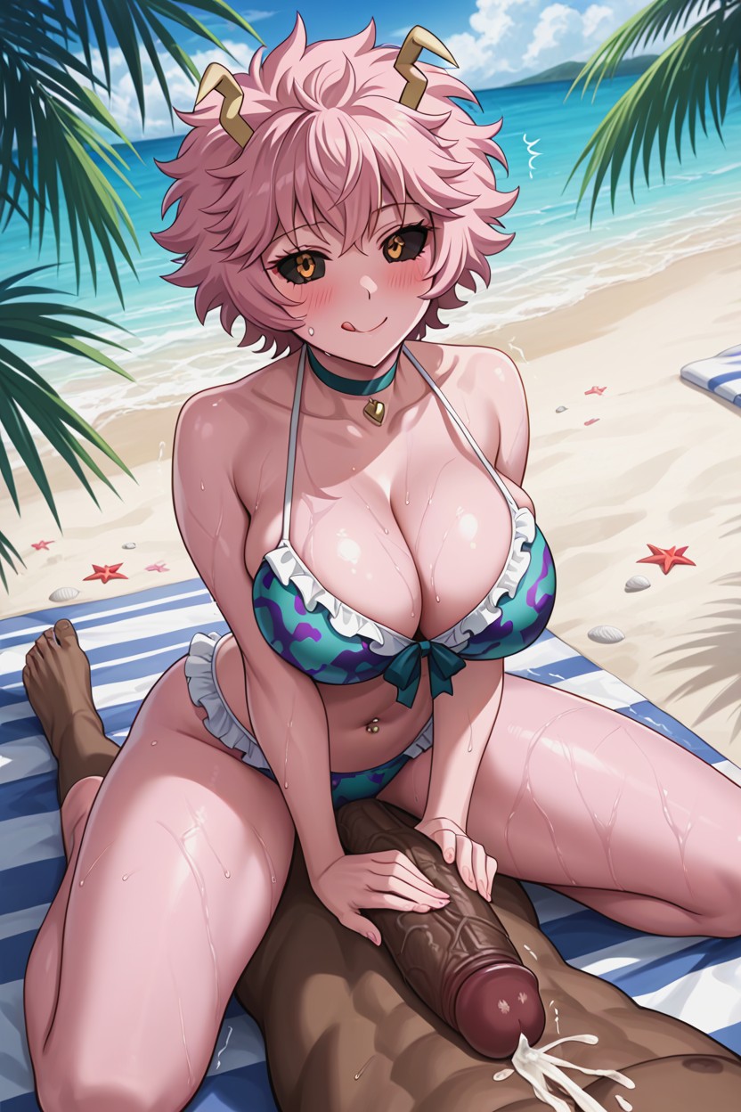25+, Sweating, Beach AI Porn