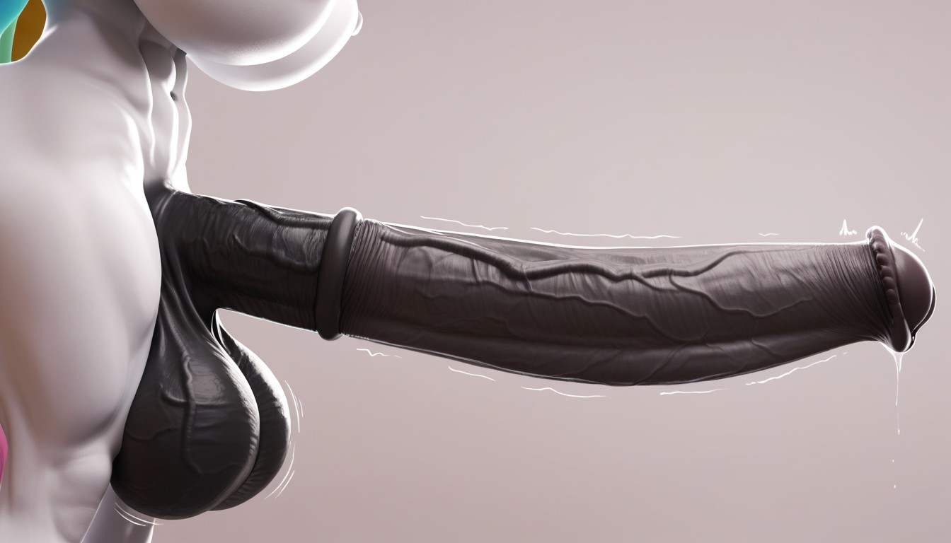 Eyes Half Closed, Soft Light, Massive Penis Furry AI Porn