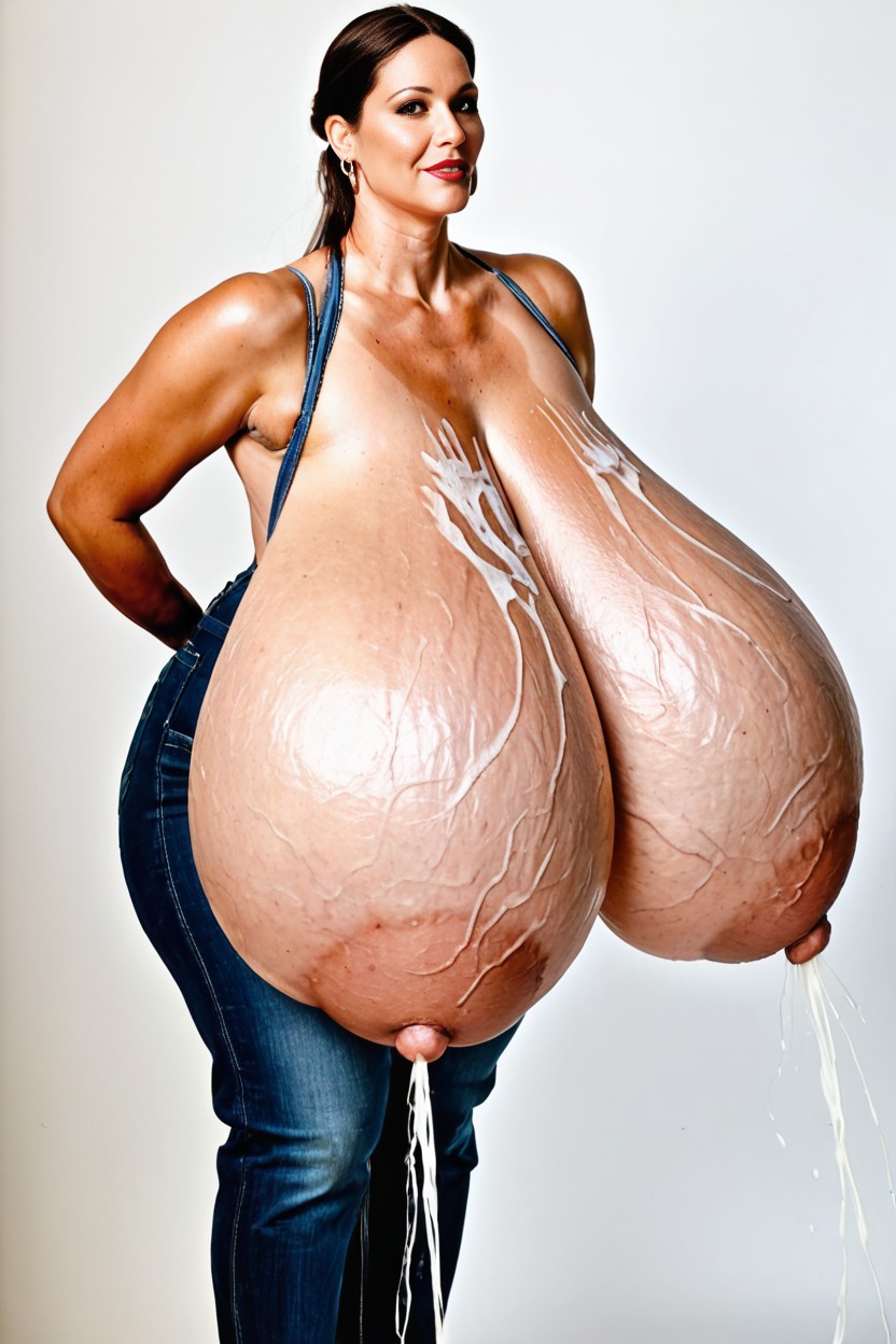 Arms Behind Back, Full Body, Large Areola AI Porn