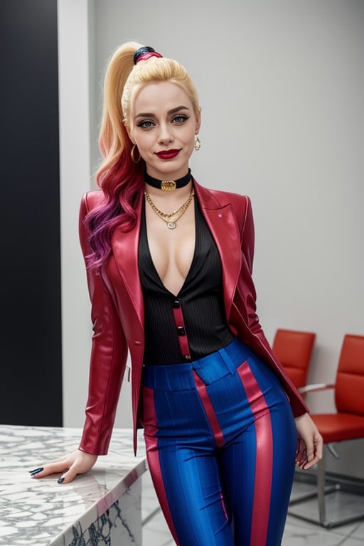 25+, Tossing A Stress Relief Baseball Bat, Fishnets Under Ripped Suit Pants AI Porn