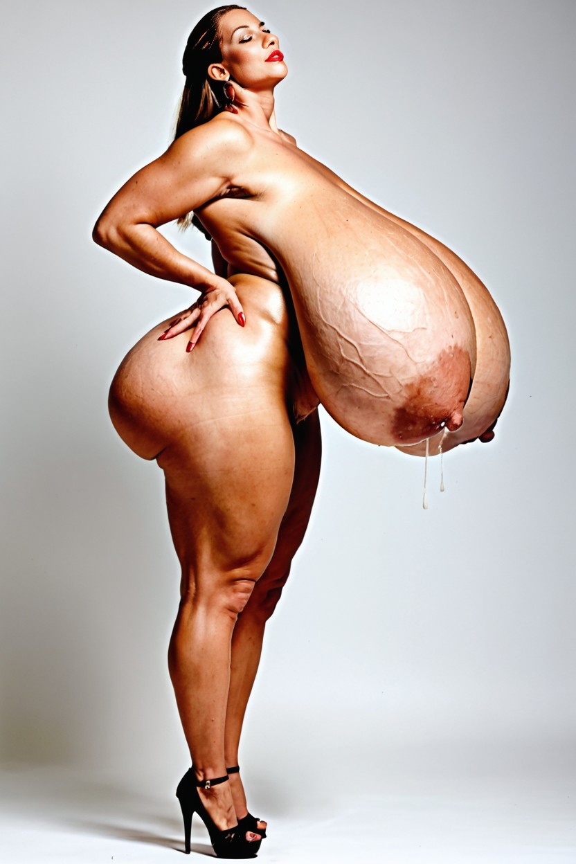 Hyper Breasts, Full Body, Standing AI Porn