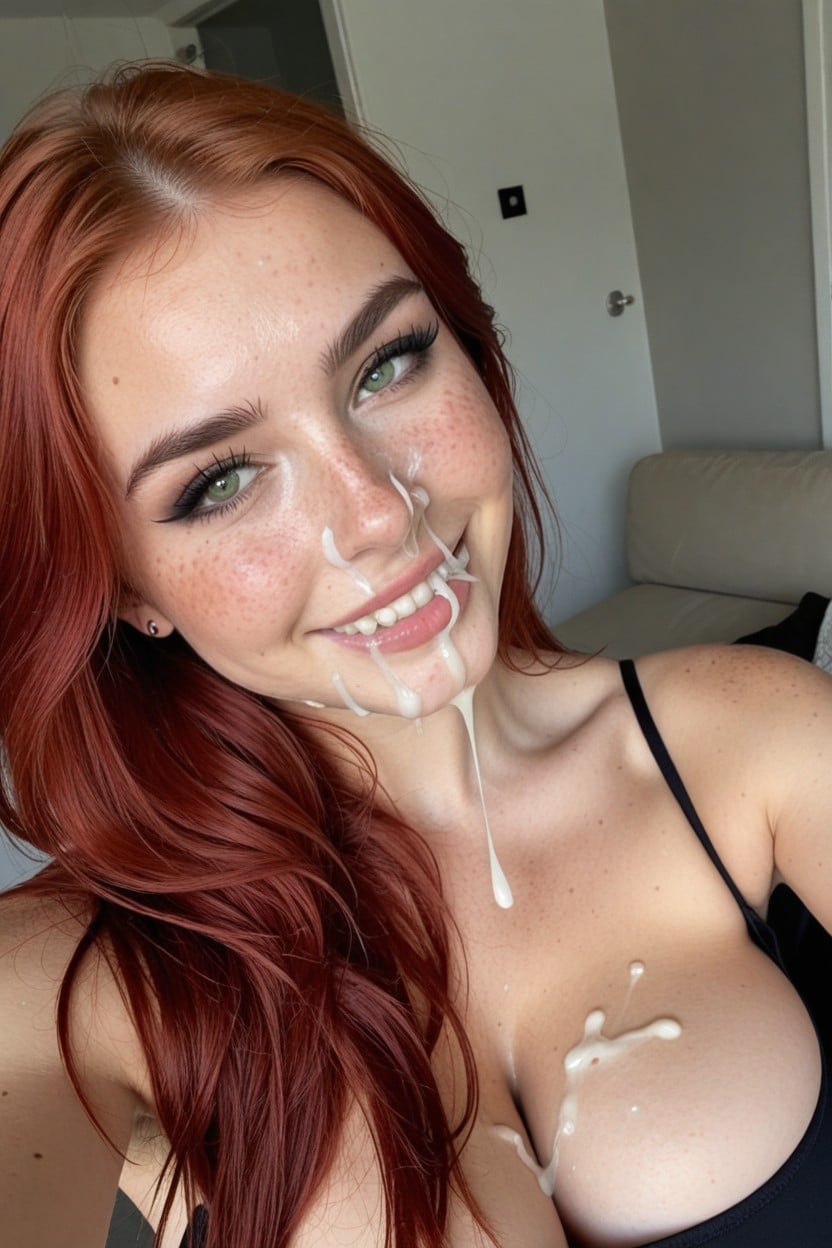 Bright Setting, Sexy, Cum On Face AI Porn