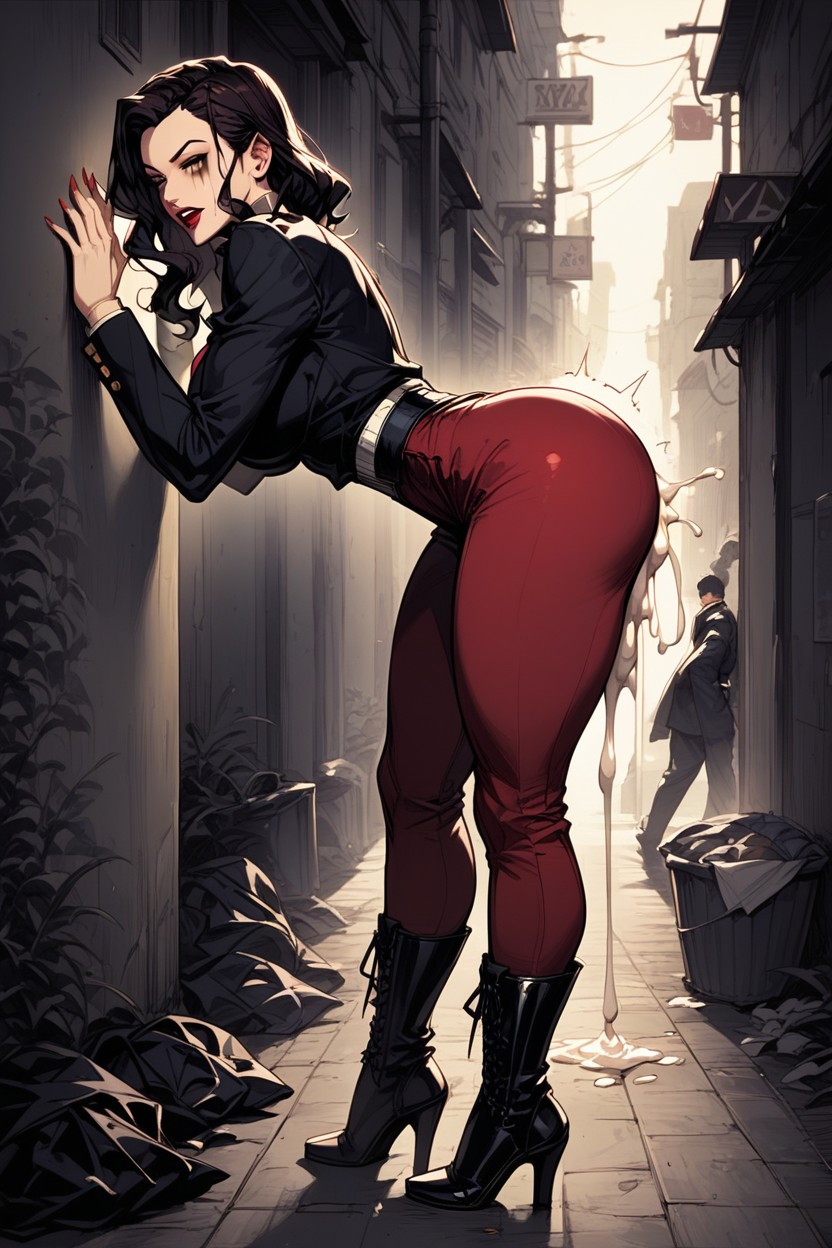 African Man, Black Boots, Asami Sato Outfit Hentai IA