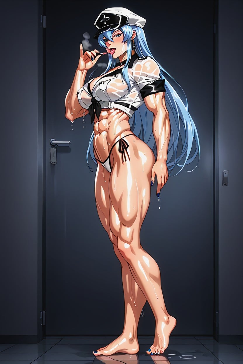 Oiled Skin, Abs, Wet Hentai AI Porn
