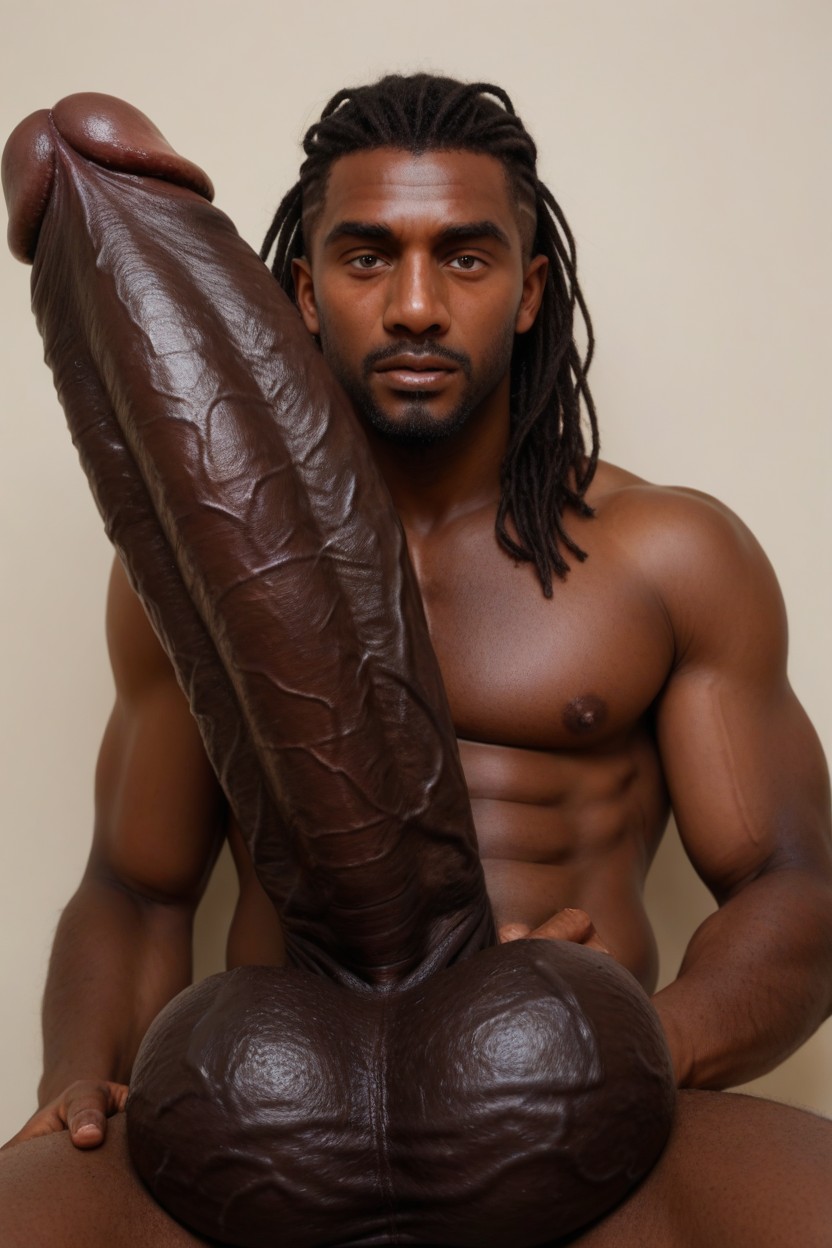 Humongous Black Penis, Absurdly Large Penis, Huge Cock Tip AI Gay Porn