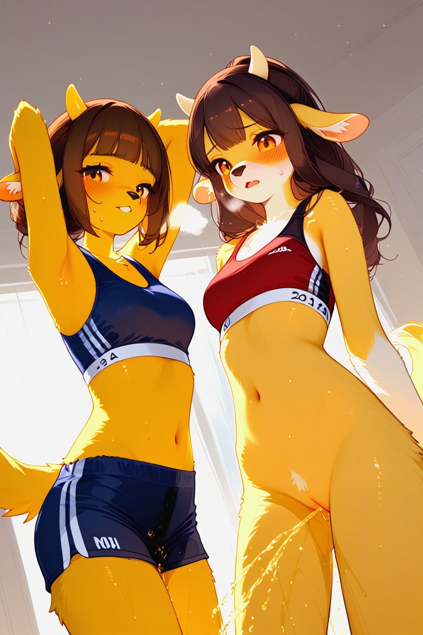 Extremely Embarrassed, Women, 2 People Furry AI Porn
