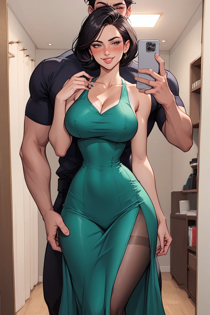 One Man, Massive Penis In Frame, Blushing AI Porn