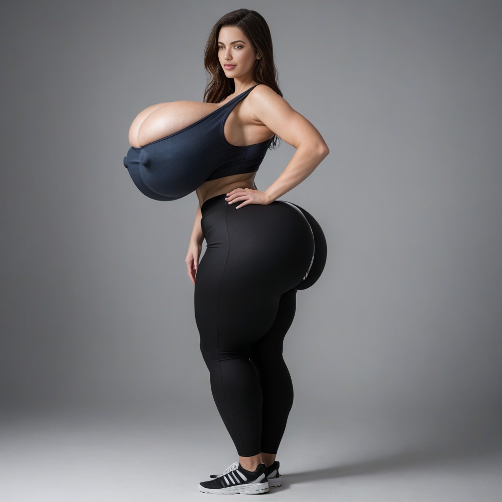 Seductive, Massive Round Ass, Hourglass Figure AI Porn
