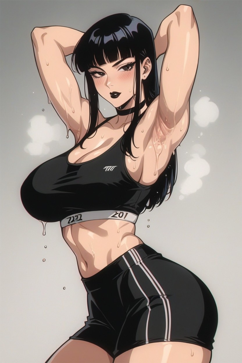 Close Up Armpit, Sweaty, Wide Hips Hentai IA