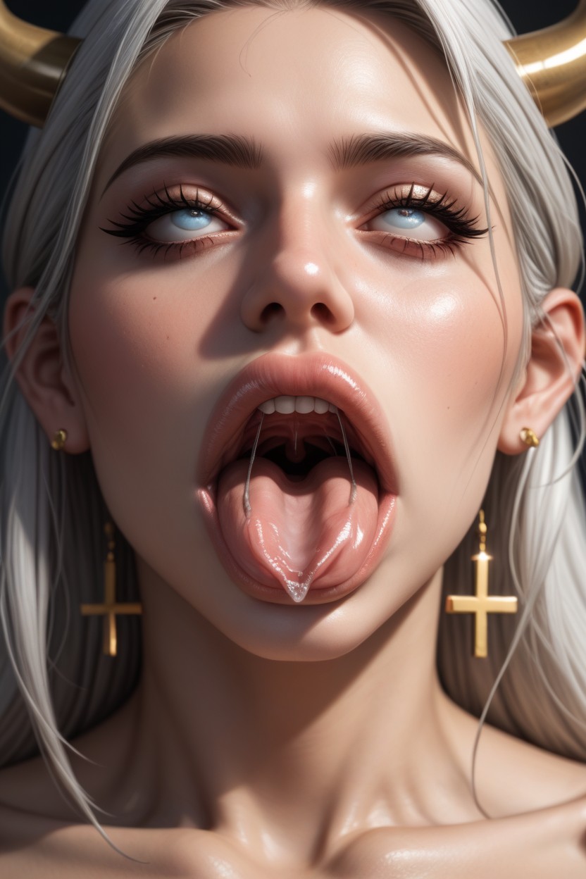 Eye Color Is Blue, Huge Clitor, Cattle Bit AI Porn