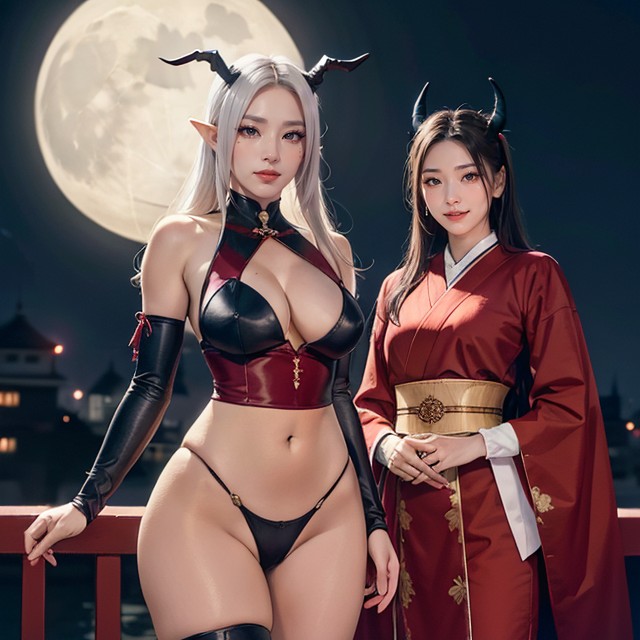 Gothic, Big Moon, Evil Smile AI Porn