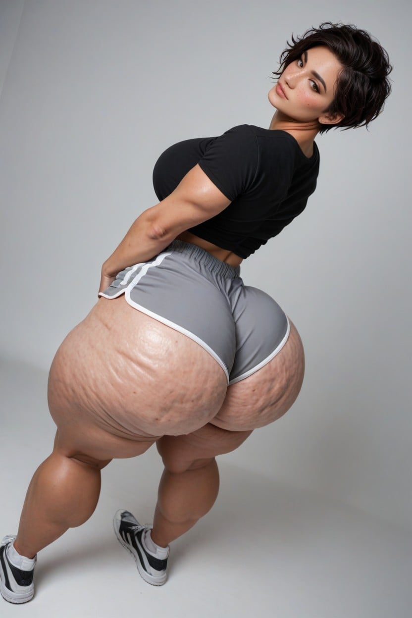 Hyper Thighs, Fit, Bottom Heavy AI Porn