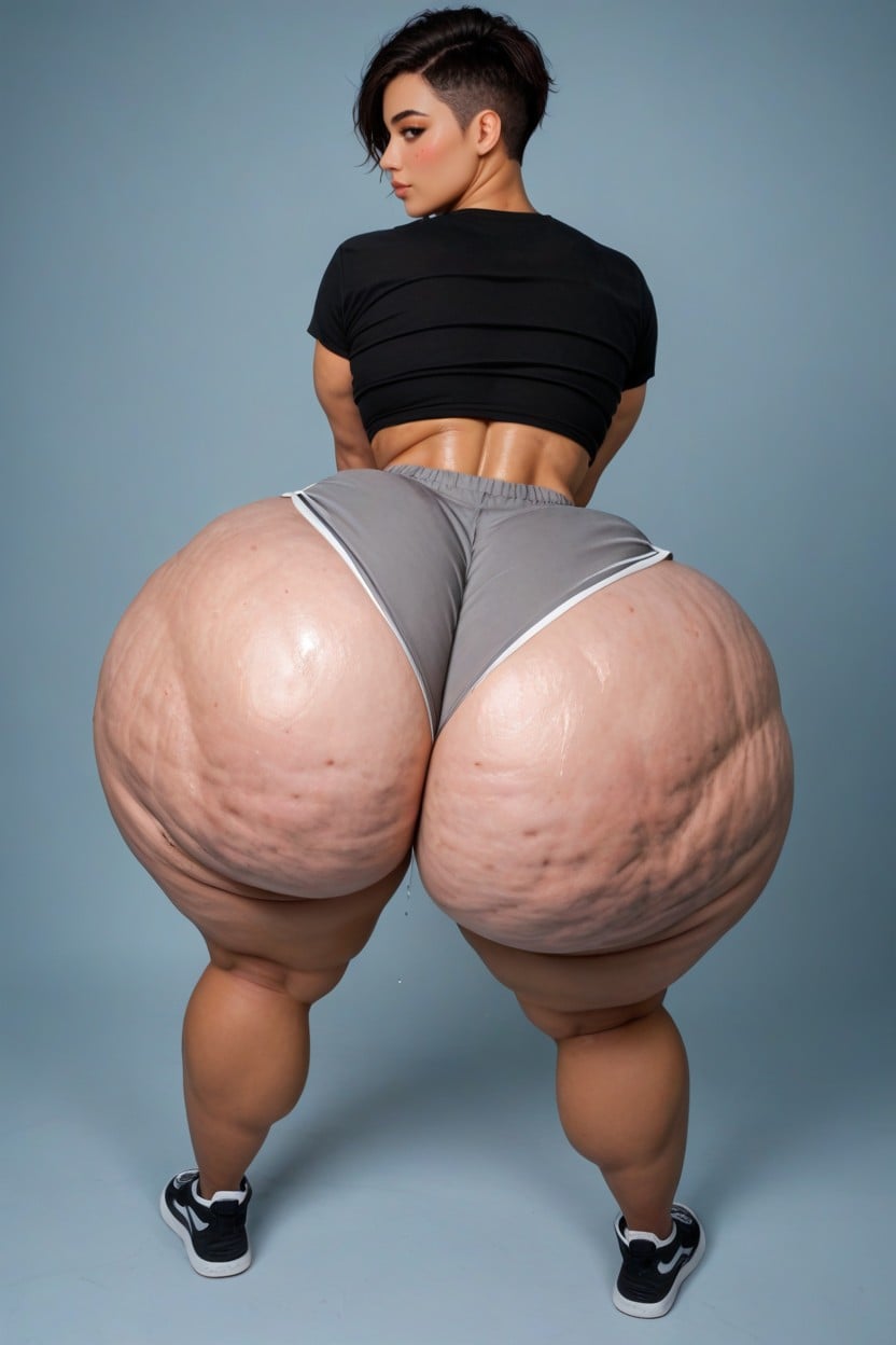 Black Hair, Side View, Bottom Heavy AI Porn
