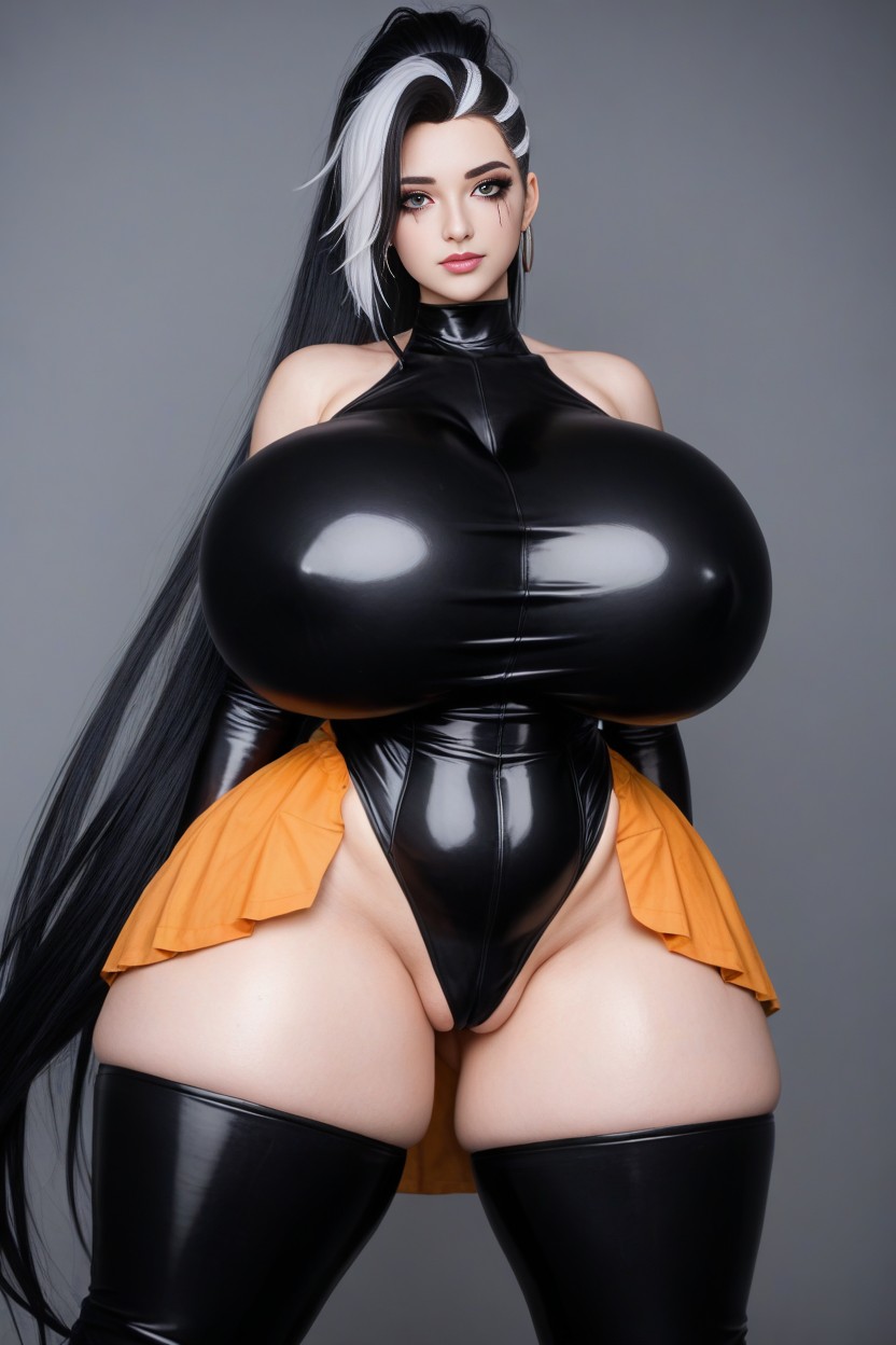 Extra Extremely Long Hair, Waist Body Shot, Kda Seraphine From League Of Legends AI Porn