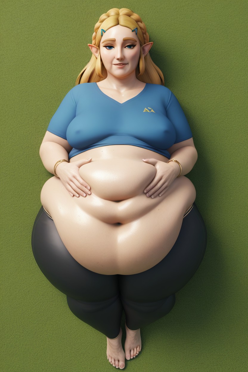 Surrounded By Food, Getting Fatter, 25+ AI Porn