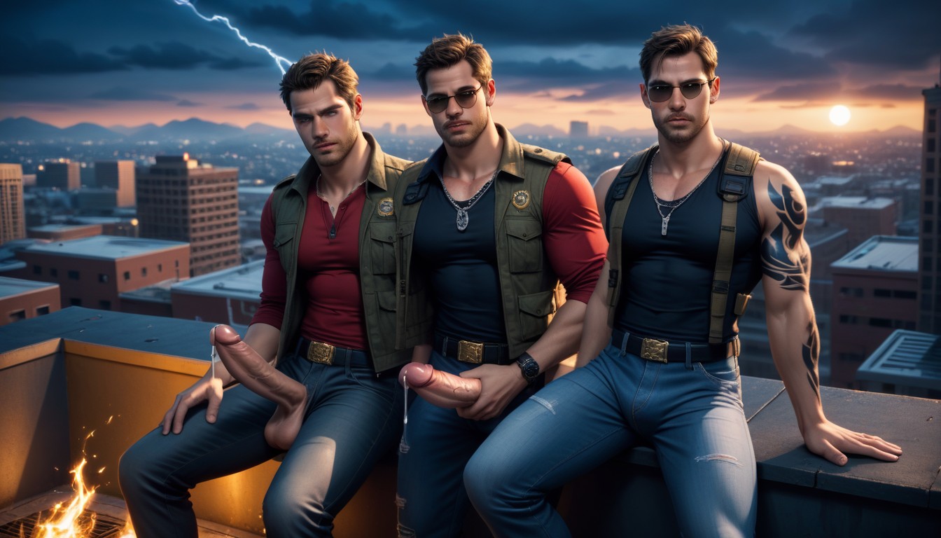 Bulge In Pants, Big Erect Vibrating Cock, Boyish Charm AI Gay Porn