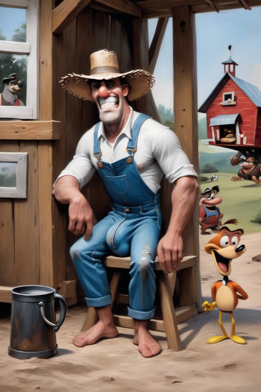 Old Timey, Muddy, Zany AI Gay Porn