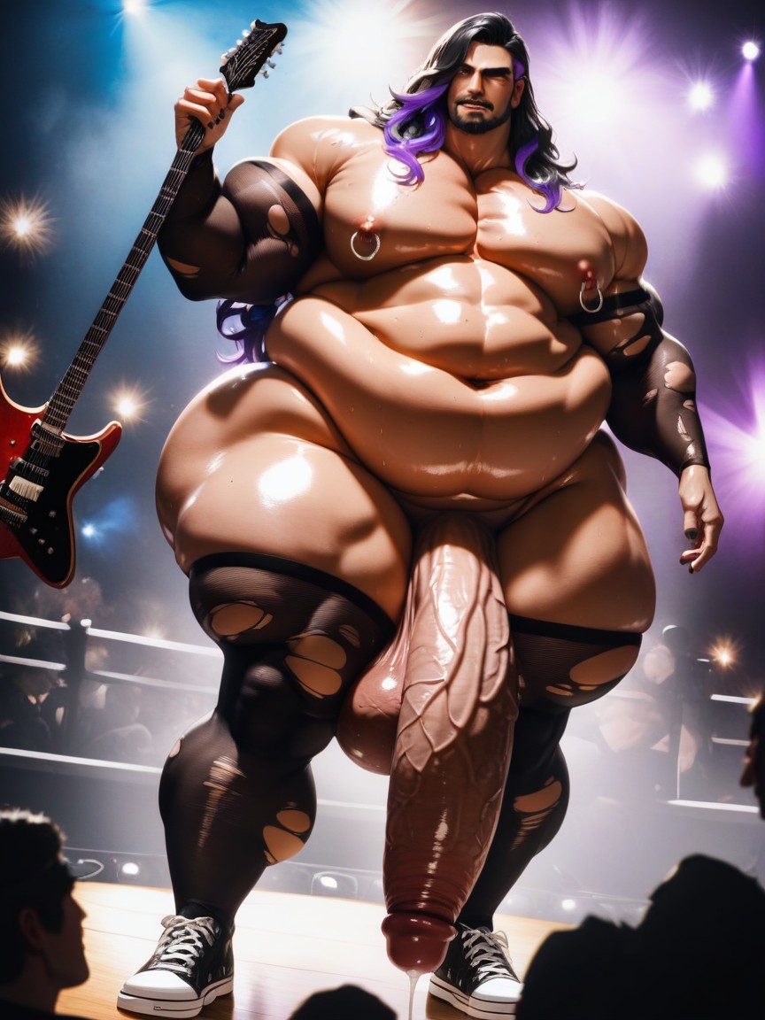 Crossdressing Male, Massive Ass, Sweaty AI Gay Porn
