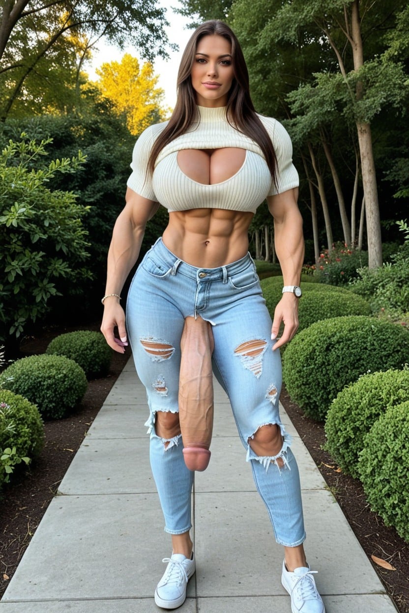 Lake, Perfect Breast, Eight Pack Abs Shemale AI Porn