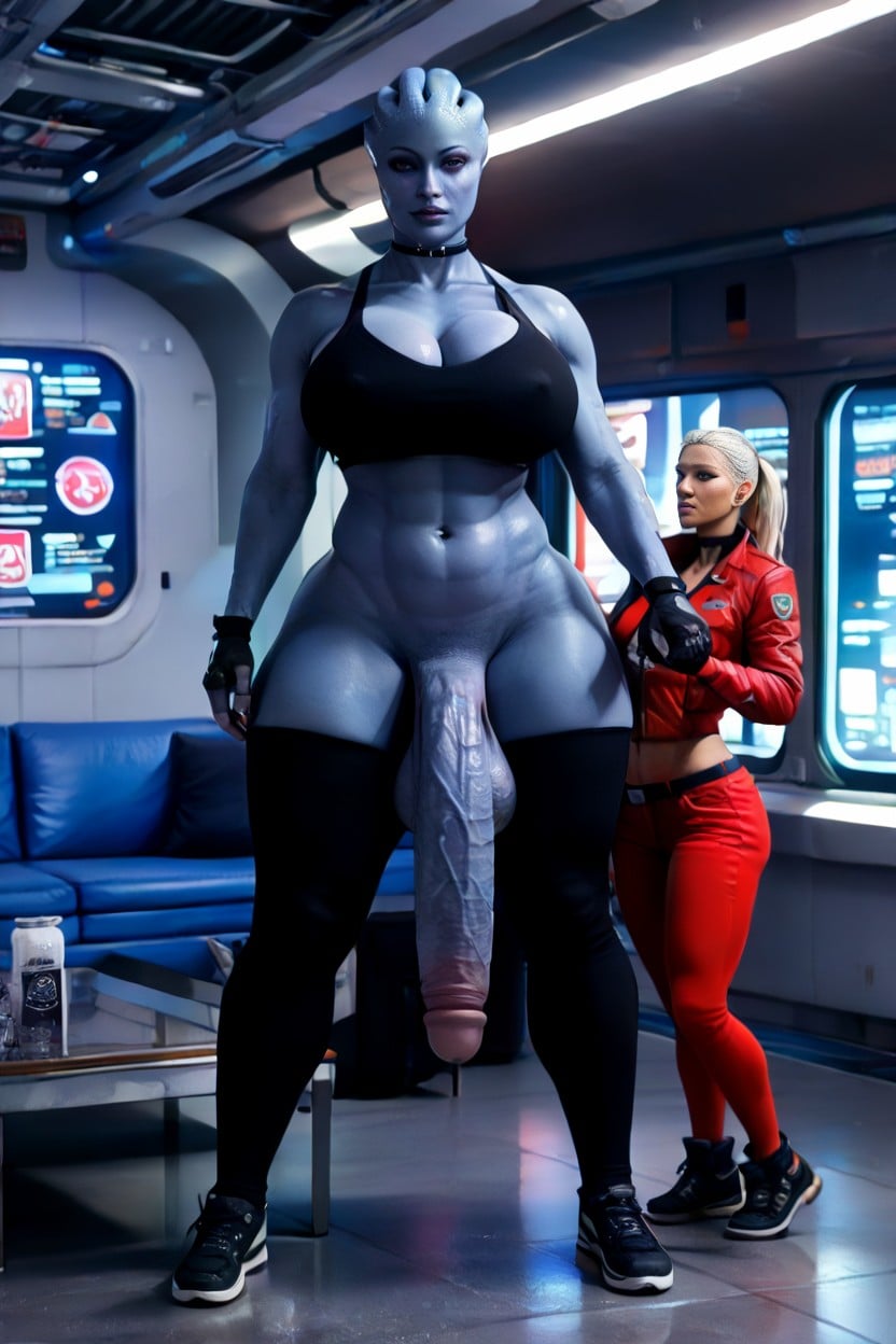 Asari, Futa Tops Male, Beautiful Alien Futa With Blue Skin Porno shemale IA