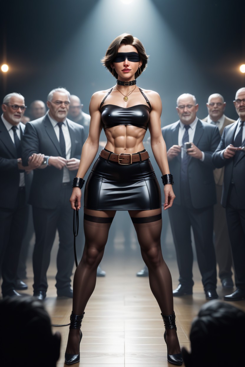 Toned Body, Wrists Bound, Black Hair AI Porn