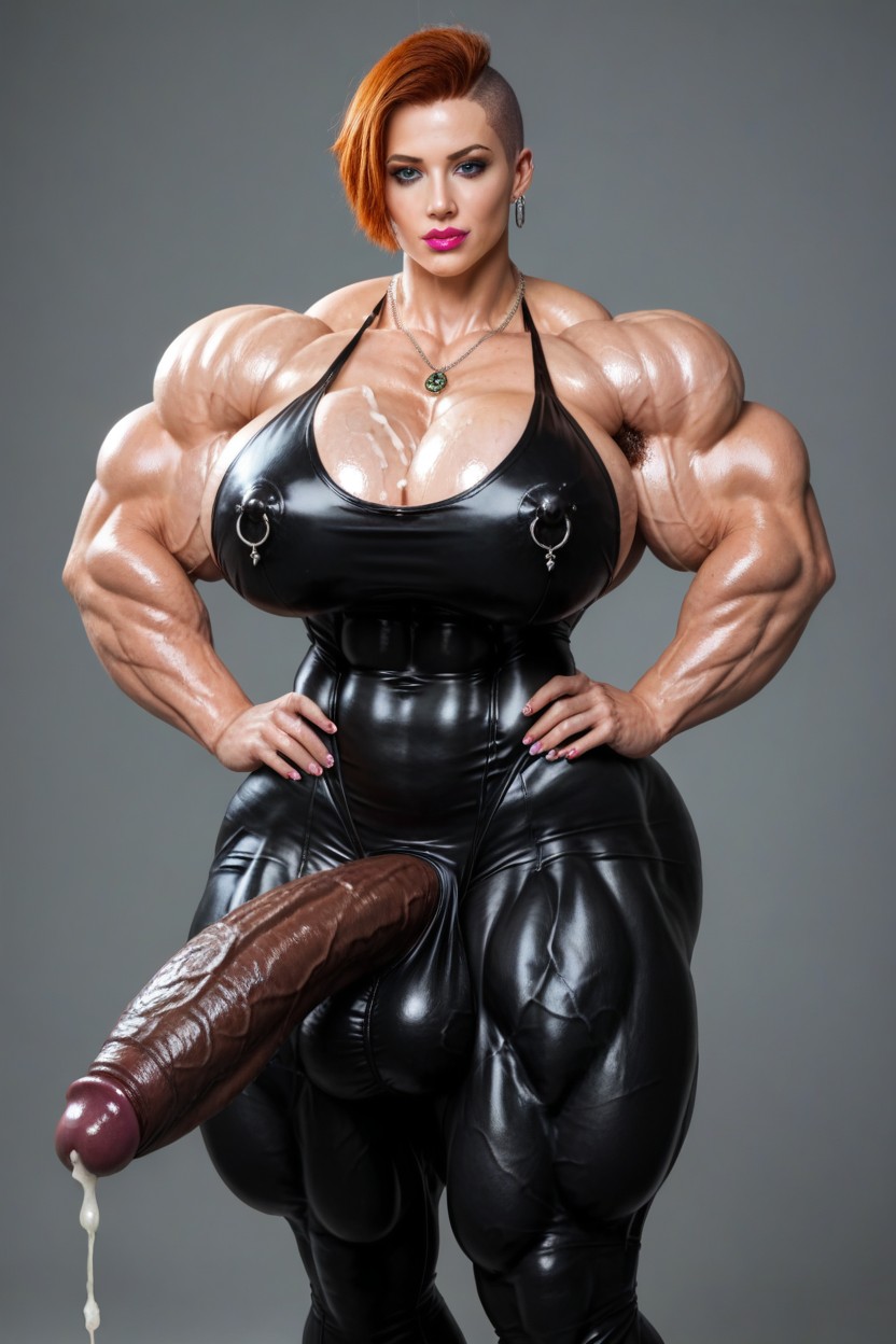 Covered Cock Bulge Under Clothes, Growth, Bodybuilder Shemale AI Porn