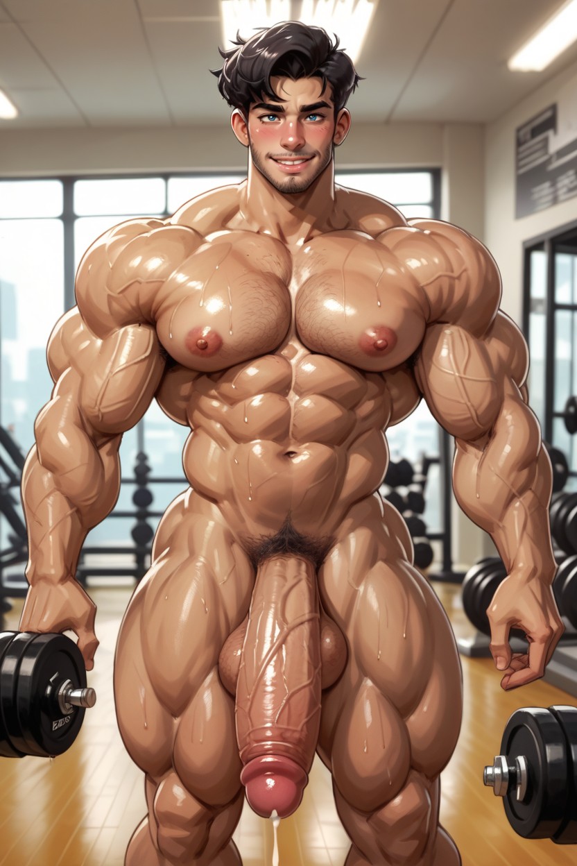 Large Pecs, Oiled Skin, 18+ AI Gay Porn