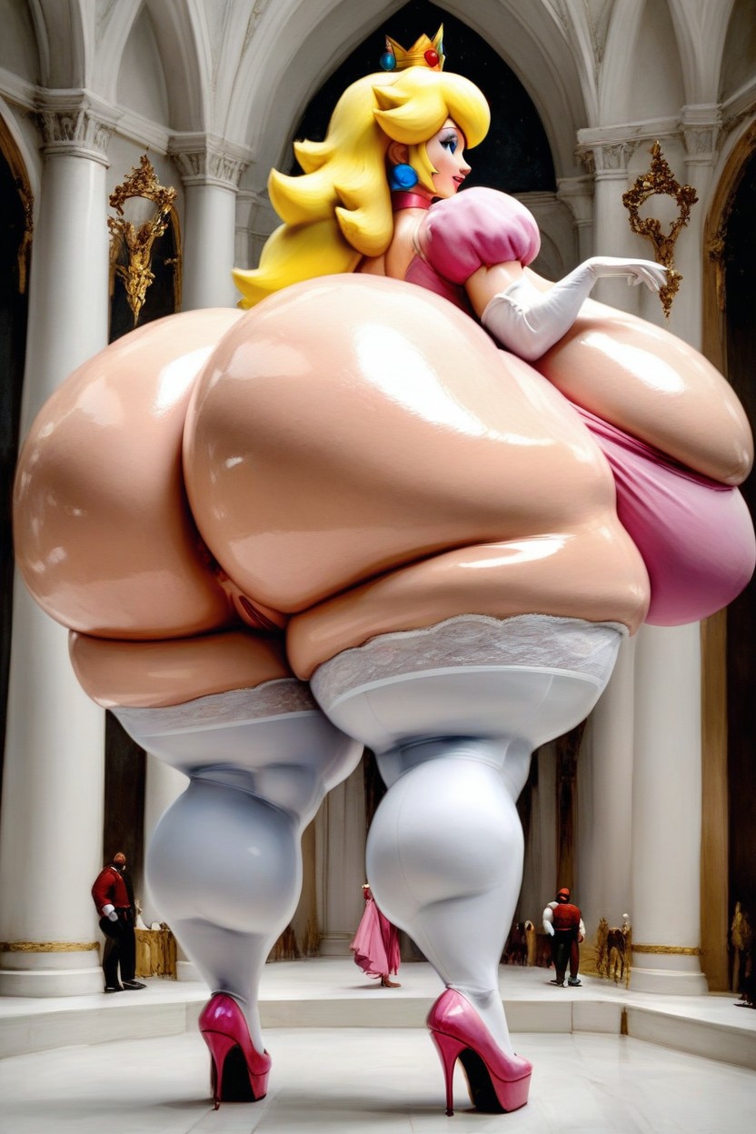 Massive Booty, Oiled Breasts, Crown AI Porn