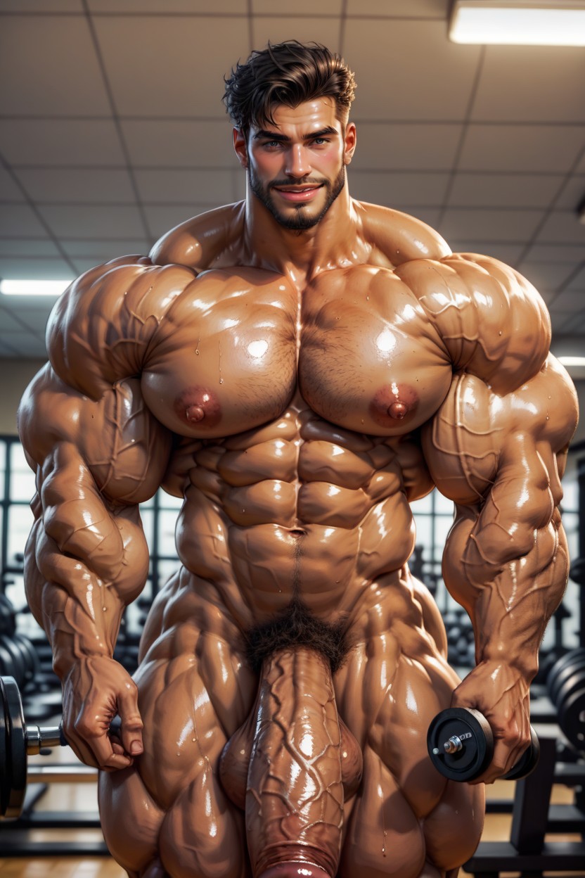 Huge Chin, Macho, Hdr AI Gay Porn